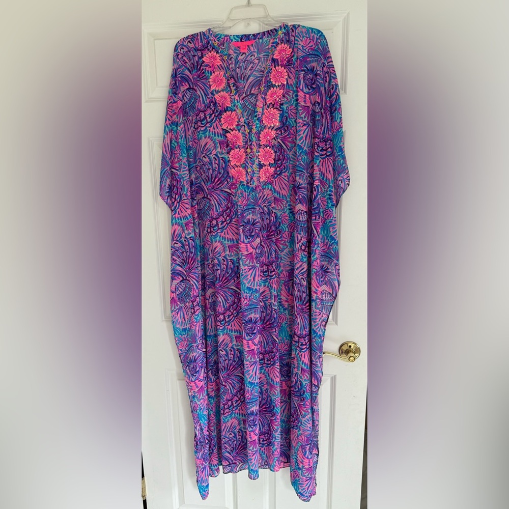 Lilly Pulitzer embroidered kaftan